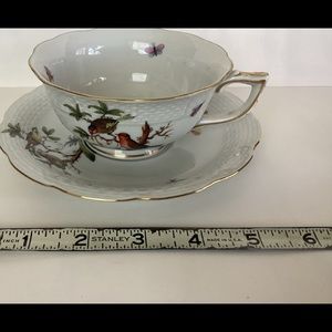 Herend Hungarian china cup and saucer and plate
